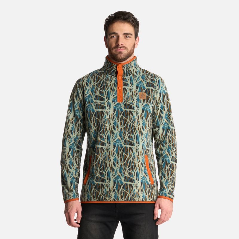 HAKA HONU - Polerón Hombre Tokerau Print Petroleo Haka Honu