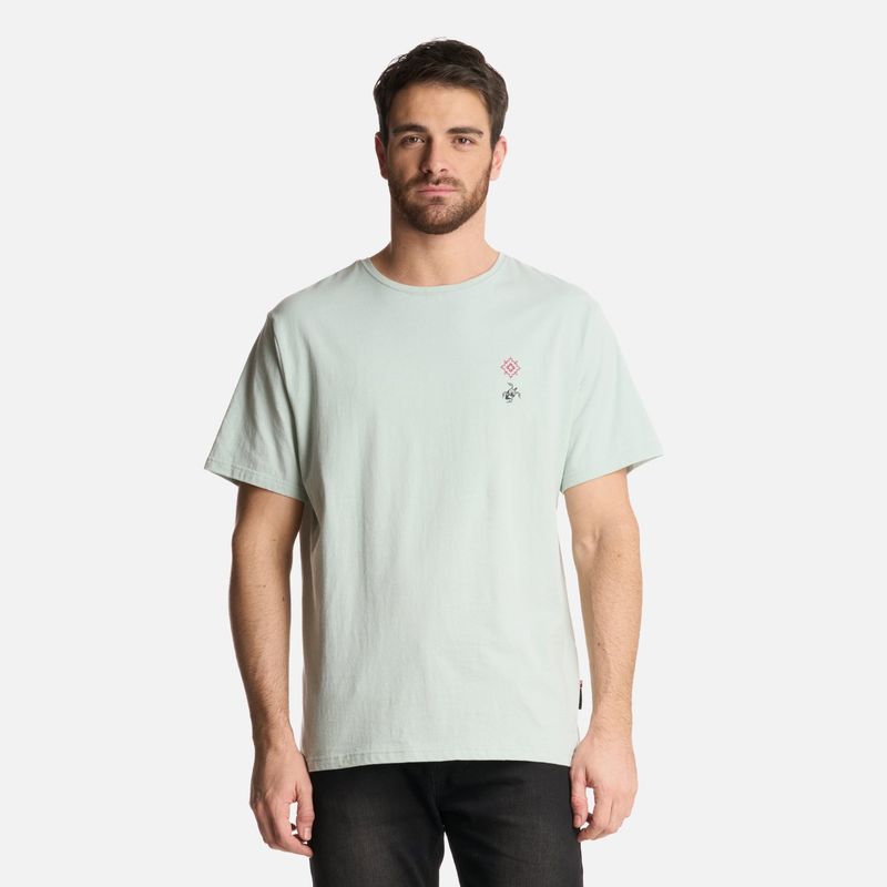 HAKA HONU - Polera Hombre Araucaria Milenaria Gris Claro Haka Honu