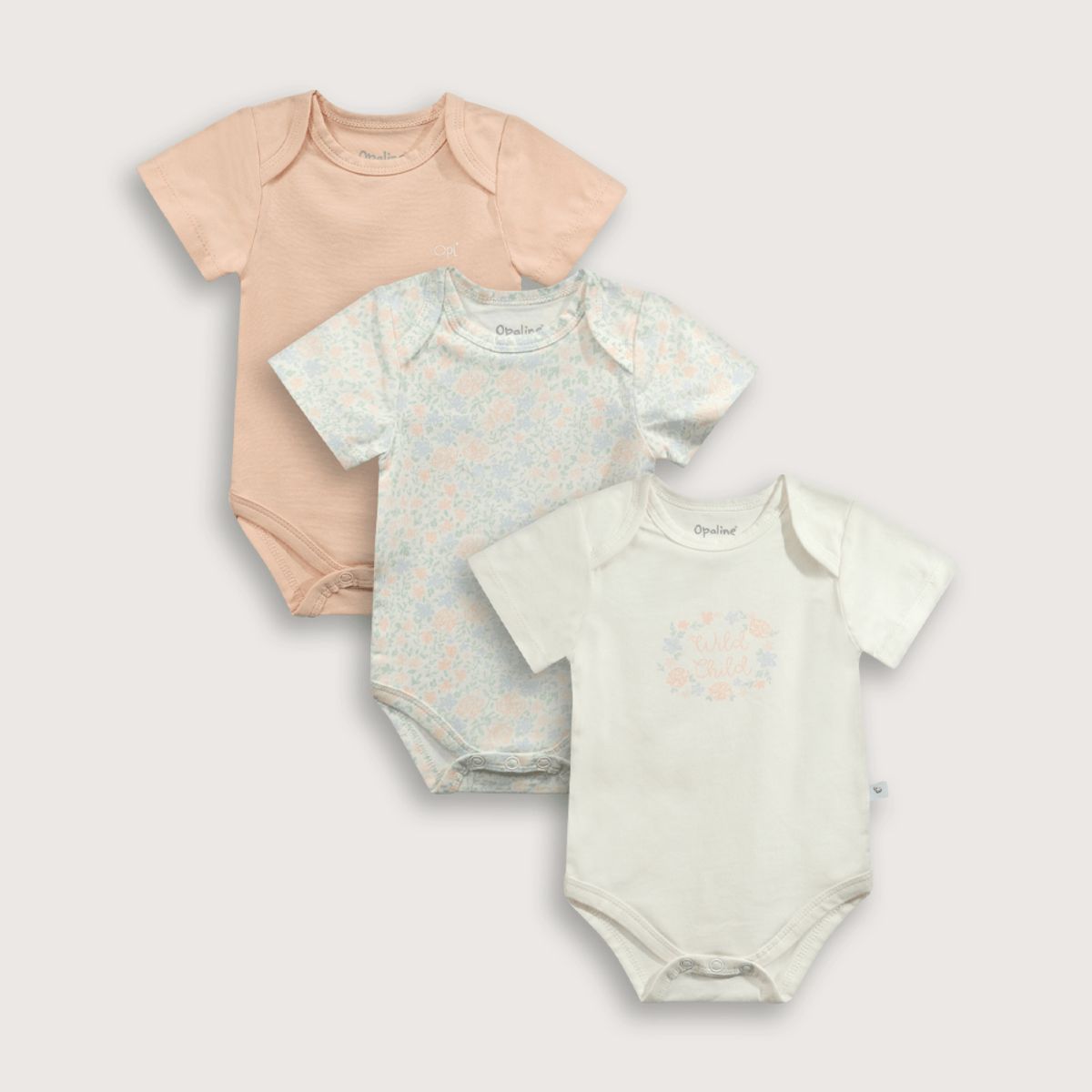 OPALINE - Pack bodies Bebé niña Rosa 39500 Opaline