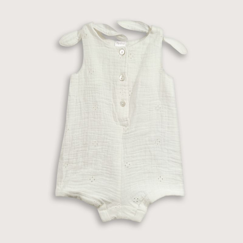 OPALINE - Jardinera Bebé niña Blanco 39526 Opaline