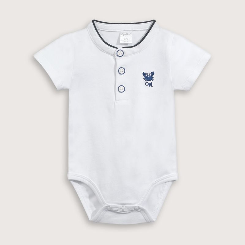 OPALINE - Body Bebé niño Blanco 39587 Opaline
