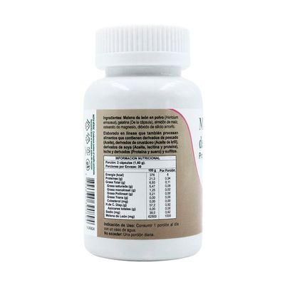Imagen 2 del producto Melena de León 500 mg x 60 cápsulas, Pharmaknop
