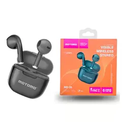 MOTOMO - Audifonos Earpods Bluetooth v5.0 Mo-25 Bt 5.0 Negro MO-25/Negro