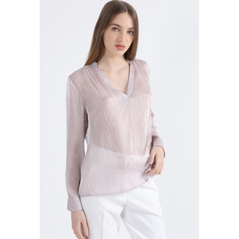 LIOLA - Blusa Fantasia Strass, Rosa Liola