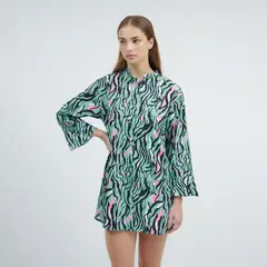 GUINDA - Camisa tipo Vestido con Mangas Anchas Delhi -