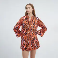 GUINDA - Camisa tipo Vestido con Mangas Anchas Delhi -