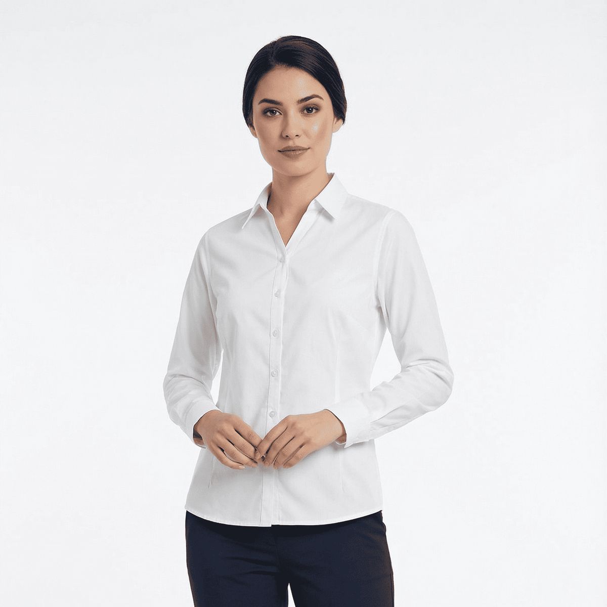 T-WORLD - Blusa Trevira Light Mujer Manga Larga Trabajo Corporativo