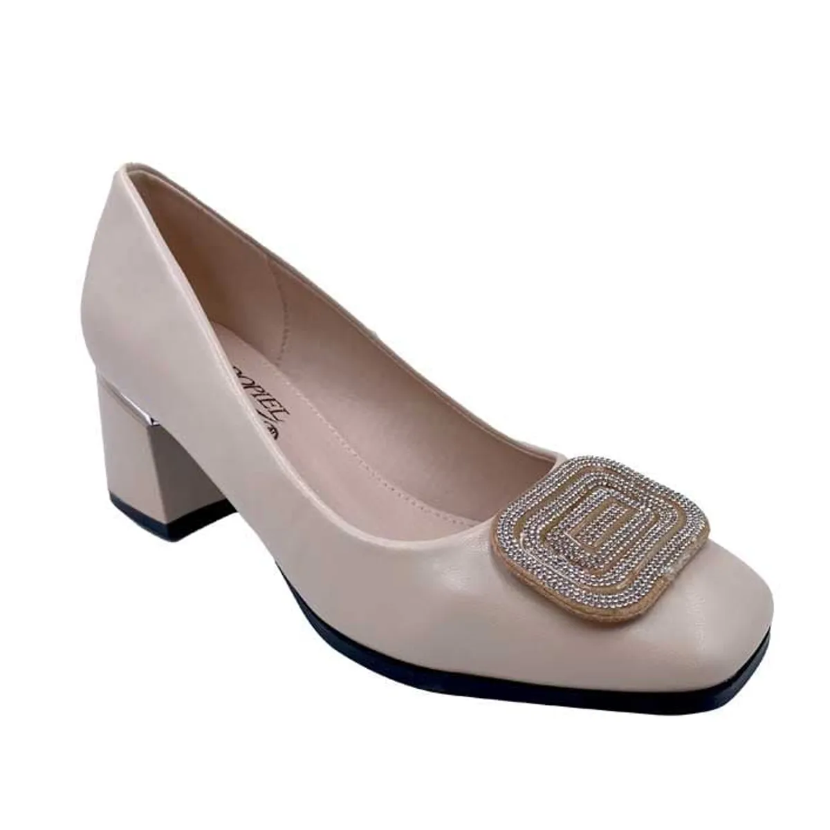 TODOPIEL - Zapato de Taco Mujer Beige Todopiel