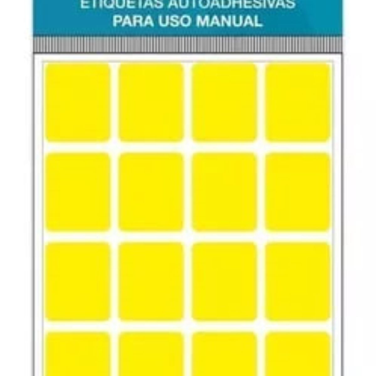 ADETEC - 200 Etiquetas Manuales Rectangulares Fluorescentes 19x23 mm
