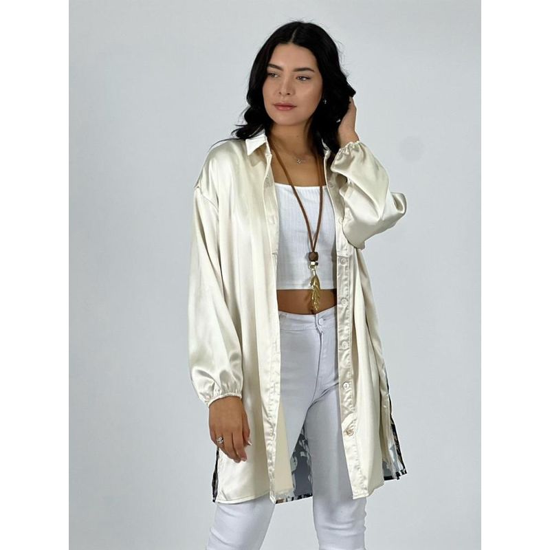 ENIGMATICA BOUTIQUE - Tapado Satín Con Diseño LOVE - Palo rosa - Tamaño Único