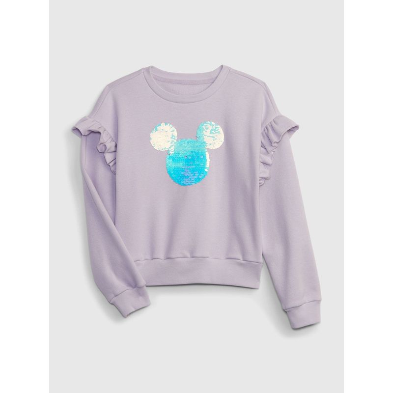 GAP - Polerón Niña Disney Lentejuelas Reversibles Morado GAP