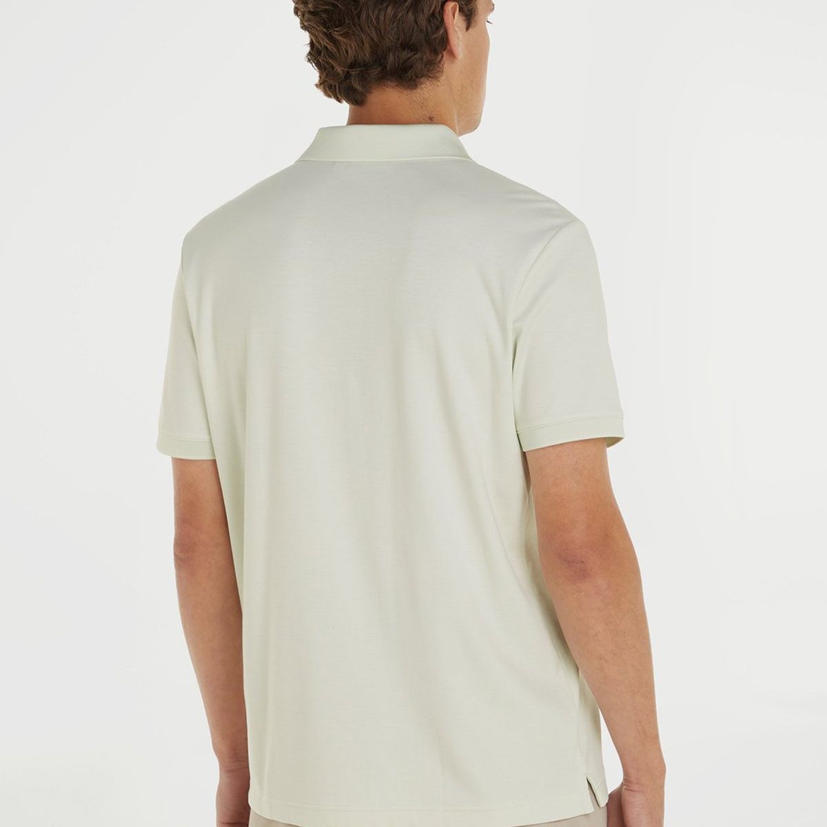 CALVIN KLEIN - Polo Smooth Cotton Welt Blanco Calvin Klein