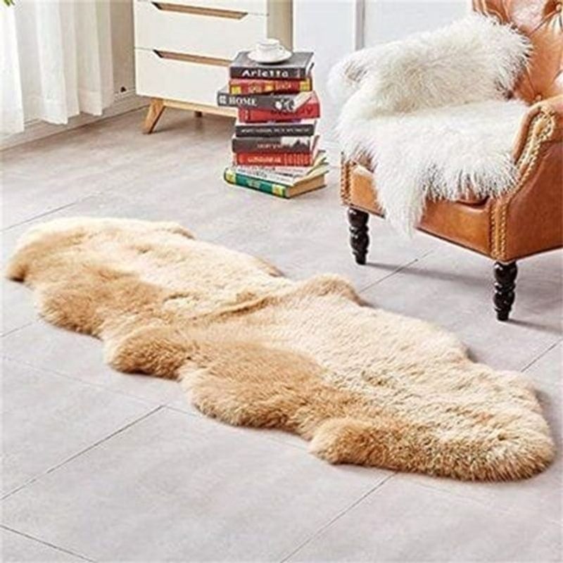 ANGELES DEL HOGAR - Alfombras Pasilleras de Felpa 180cm x 60cm Beige