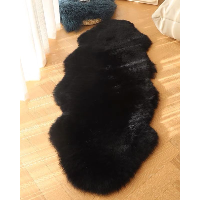 ANGELES DEL HOGAR - Alfombras Pasilleras de Felpa 180cm x 60cm Negro