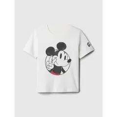 GAP - Polera Toddler Niño Mickey Mouse Manga Corta Blanco