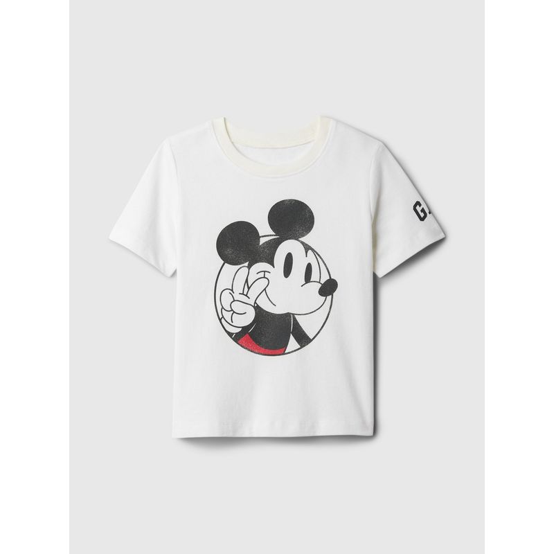 GAP - Polera Toddler Niño Mickey Mouse Manga Corta Blanco GAP