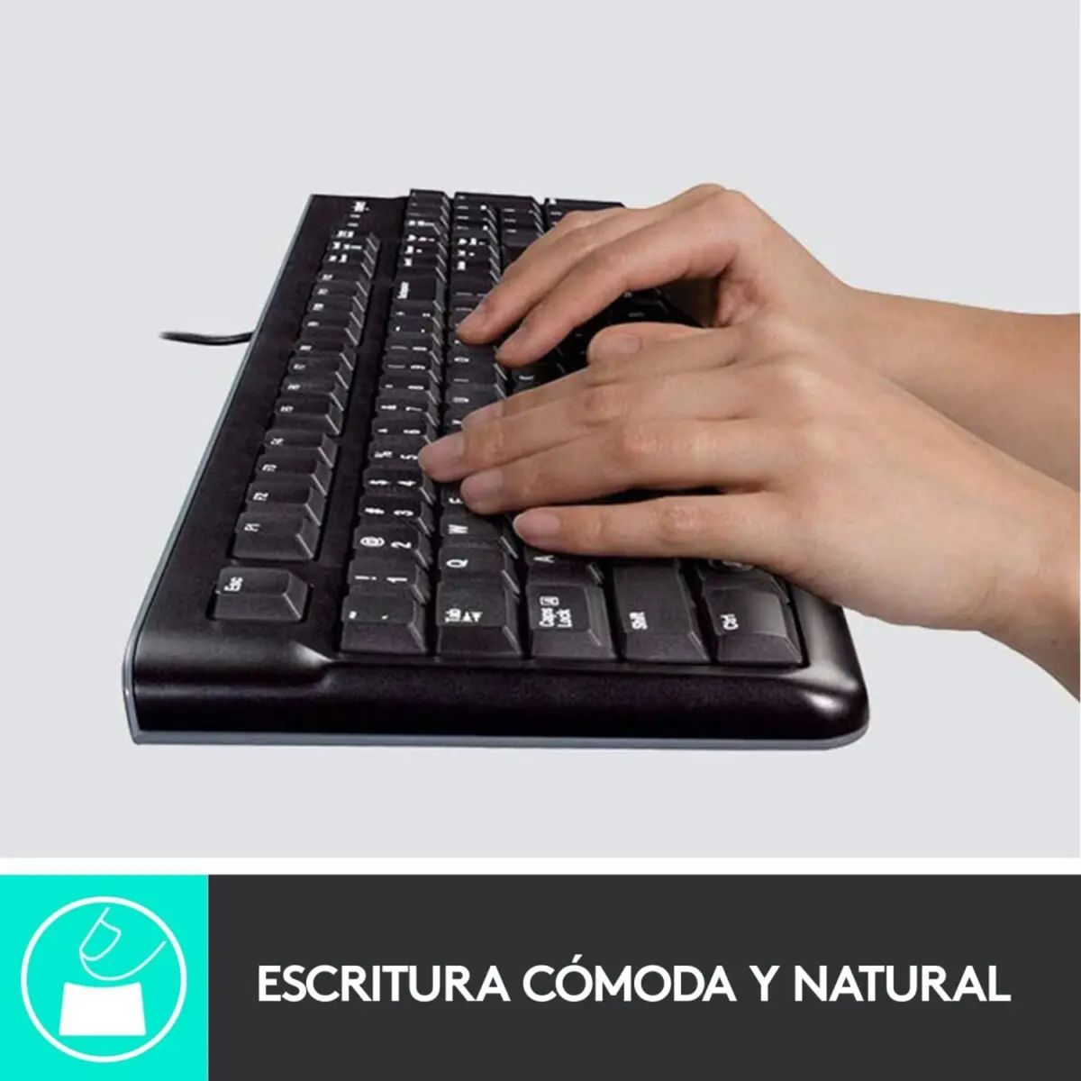 LOGITECH - Combo de Teclado y Mouse MK120 USB Negro