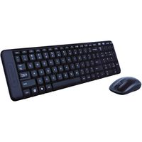 Combo de Teclado y Mouse MK220 inalámbrico Negro