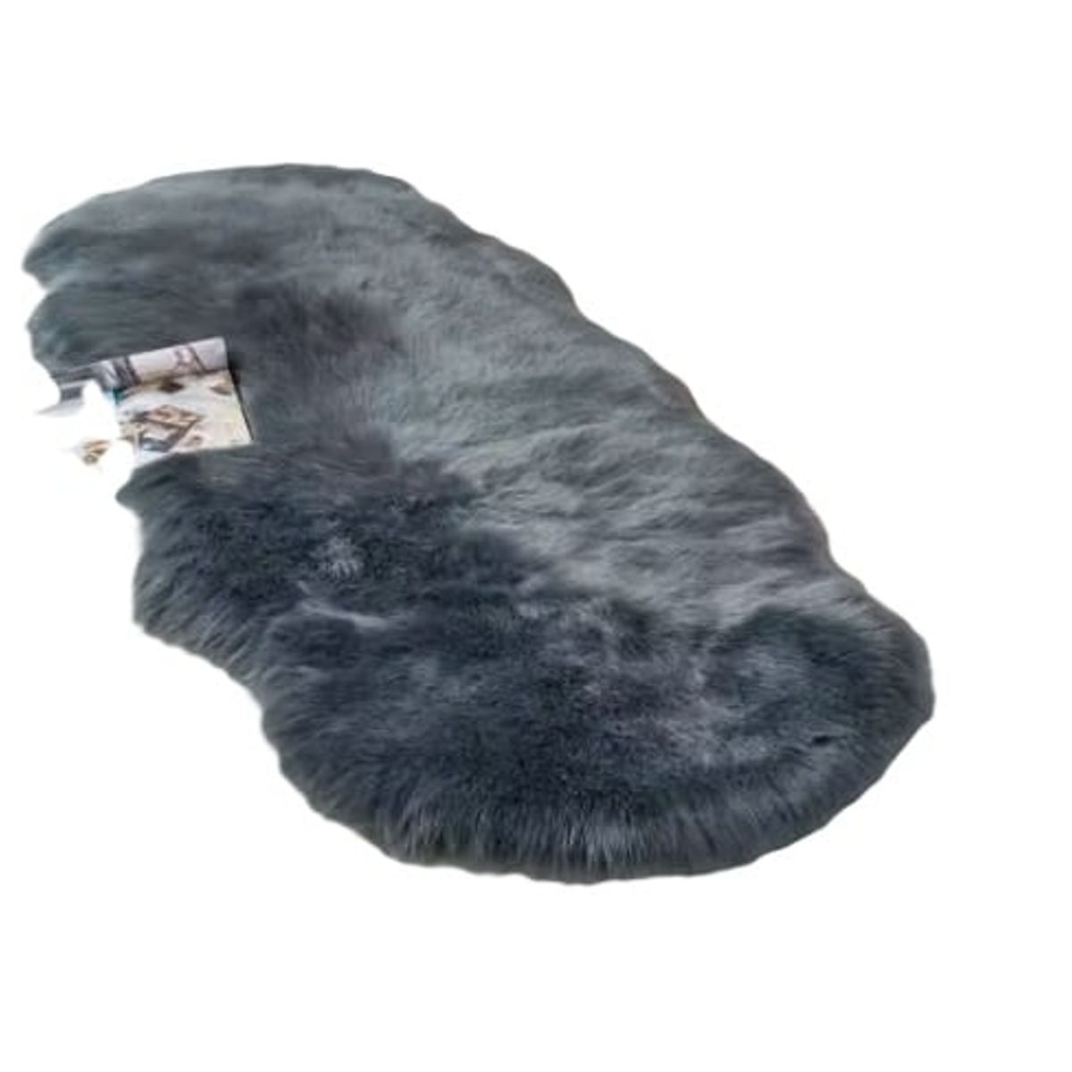 ANGELES DEL HOGAR - Alfombra Piel de Oveja 140x60cm Gris Plomo