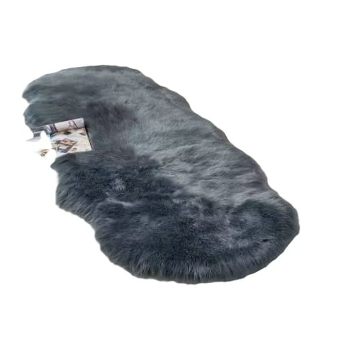 ANGELES DEL HOGAR - Alfombra Piel de Oveja 140x60cm Gris Plomo