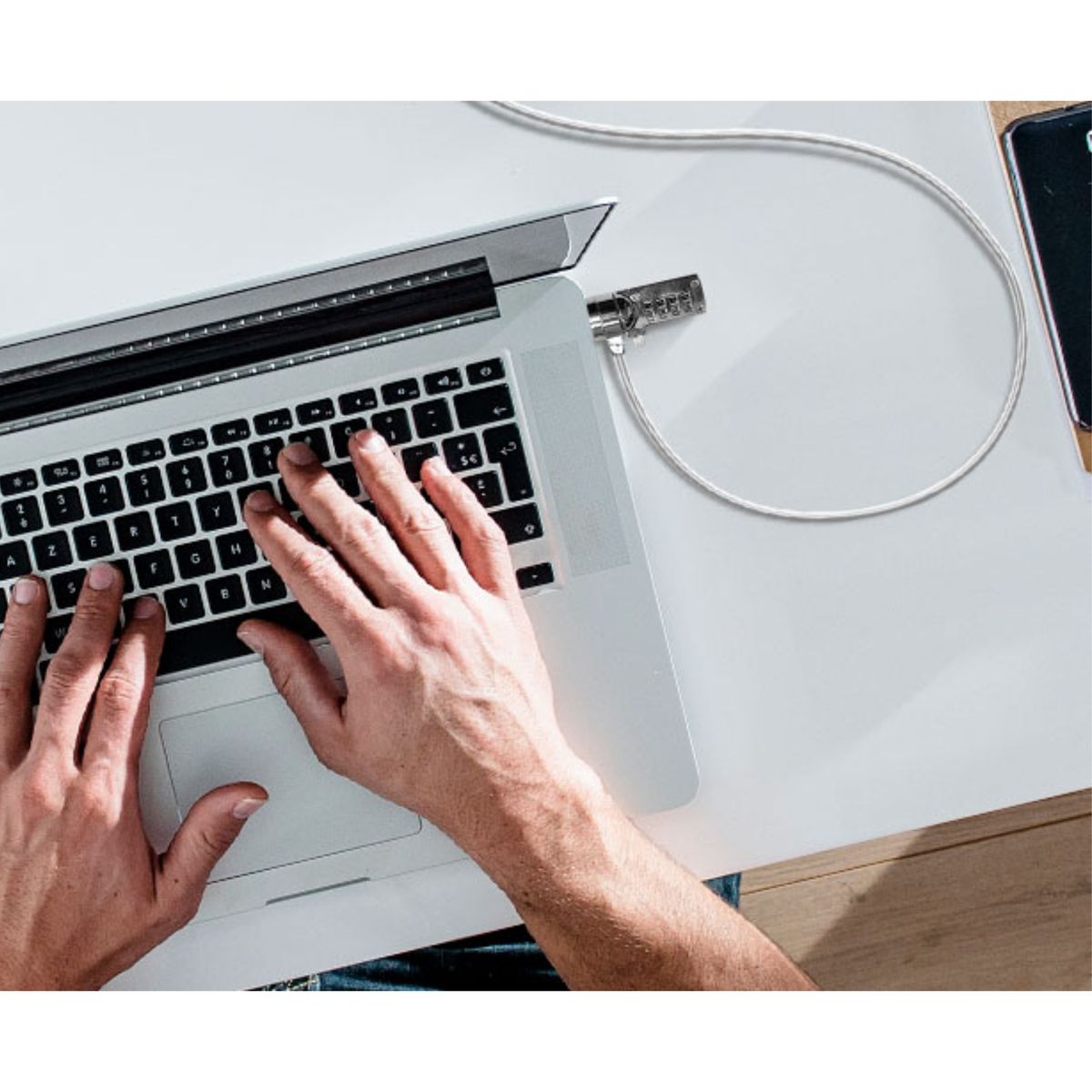 XTECH - Xtech XTA-110 cable antirrobo Plata 1,8 m