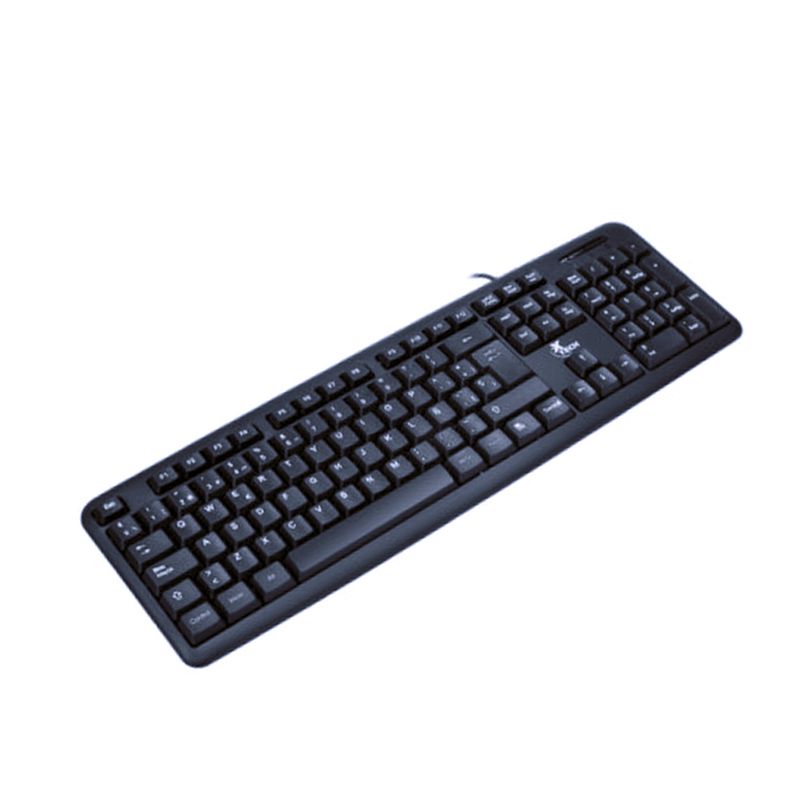 XTECH - Teclado XTK-092S USB QWERTY Español Negro