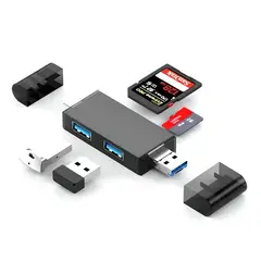 GENERICO - Lector De mMemoria Otg Microsd Y Sd 5 En 1 Metalico