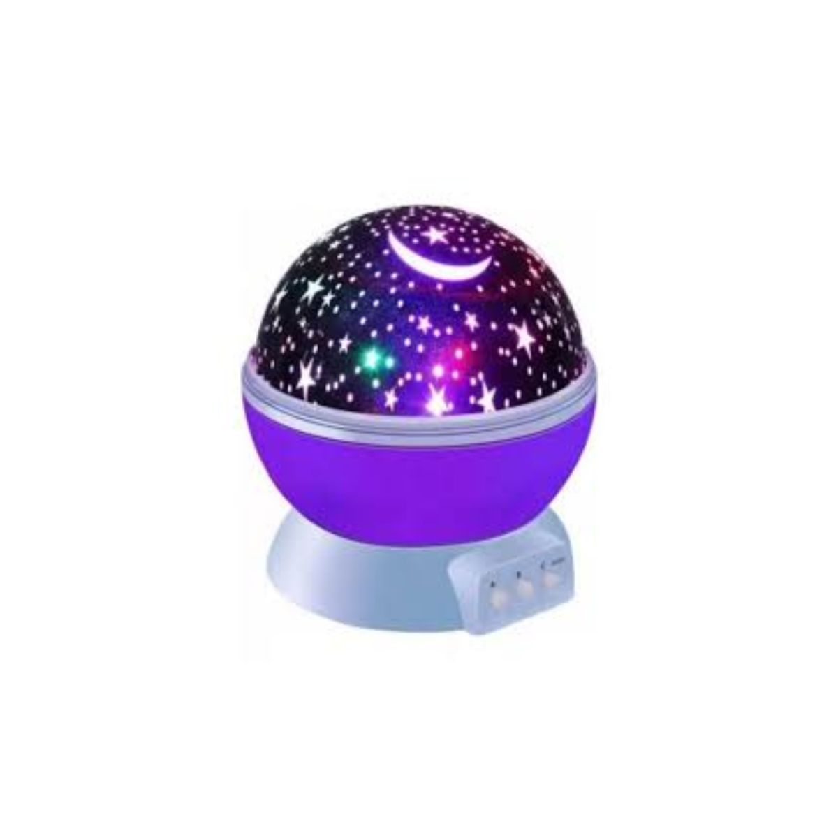 GENERICO - Lámpara Led Proyector Giratorio Espantacuco Galaxia Velador Morado