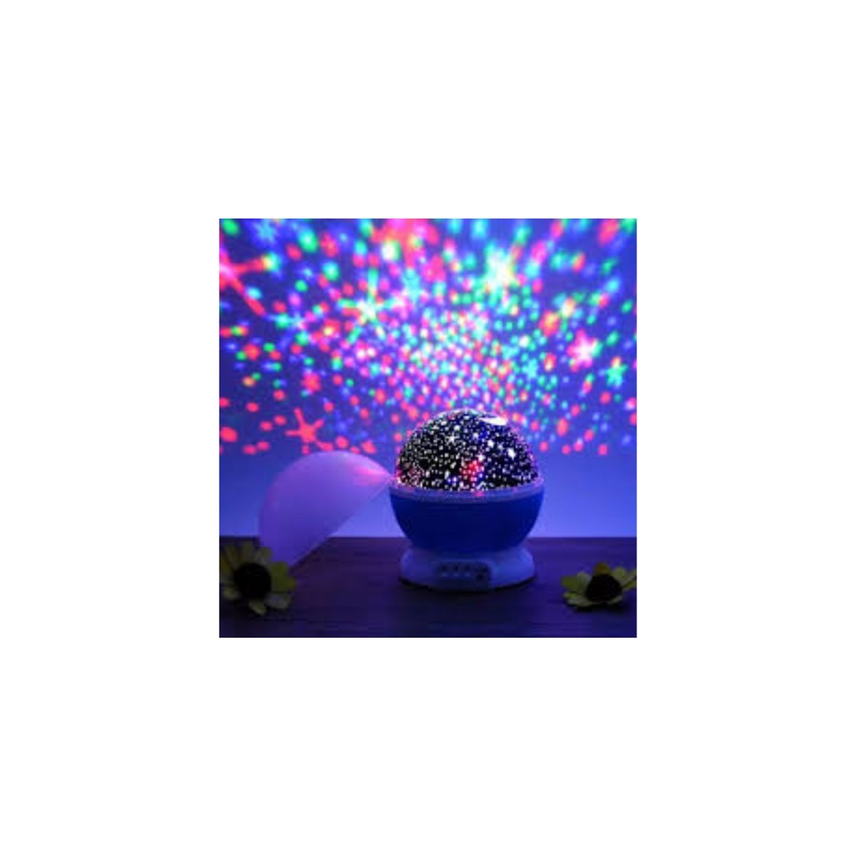 GENERICO - Lámpara Led Proyector Giratorio Espantacuco Galaxia Velador Morado