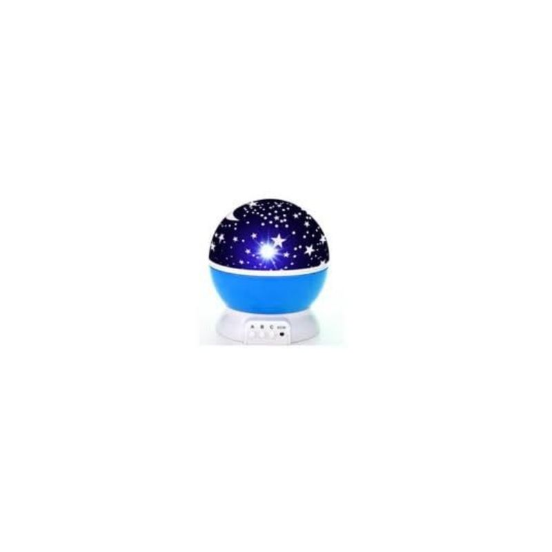 GENERICO - Lámpara Led Proyector Giratorio Espantacuco Galaxia Velador Celeste