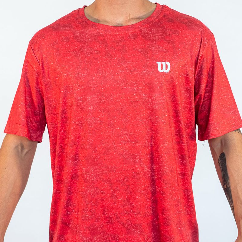 WILSON - Playera Hombre Strong Fit Cab Rojo Wilson