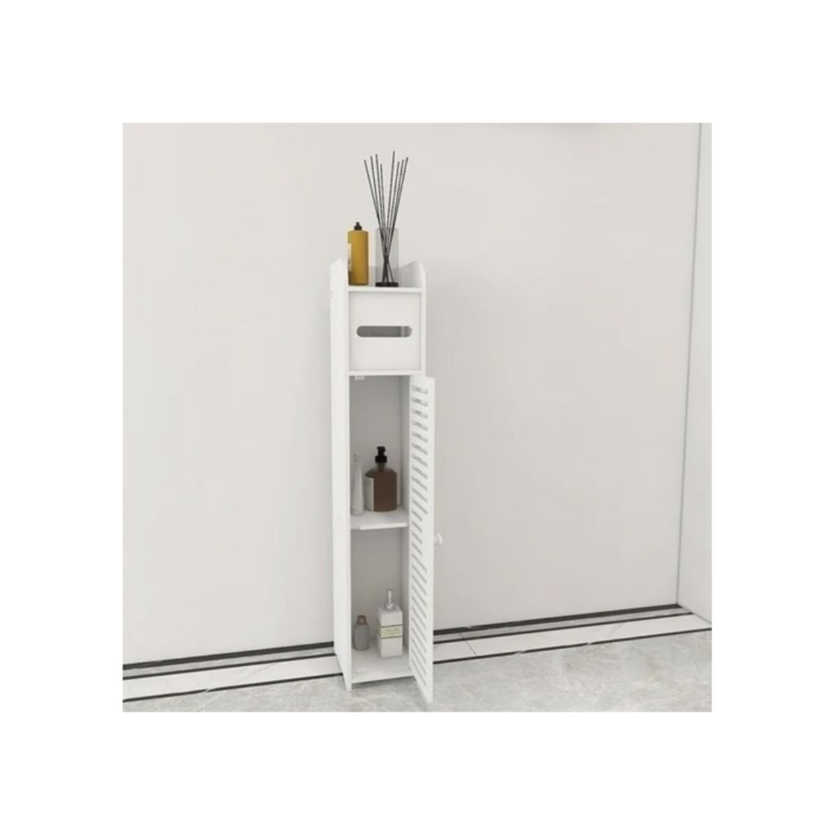 GENERICO - Estante De Baño Organizador 3 Compartimientos Blanco