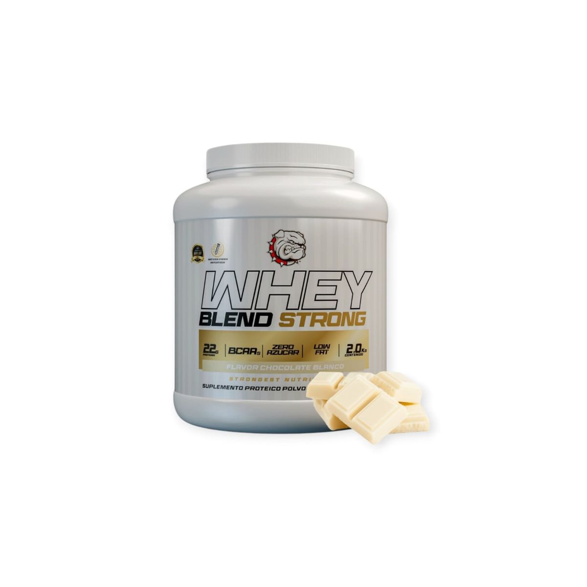 STRONGEST - PROTEINA WHEY BLEND 2KG CHOCOLATE BLANCO - STRONGEST