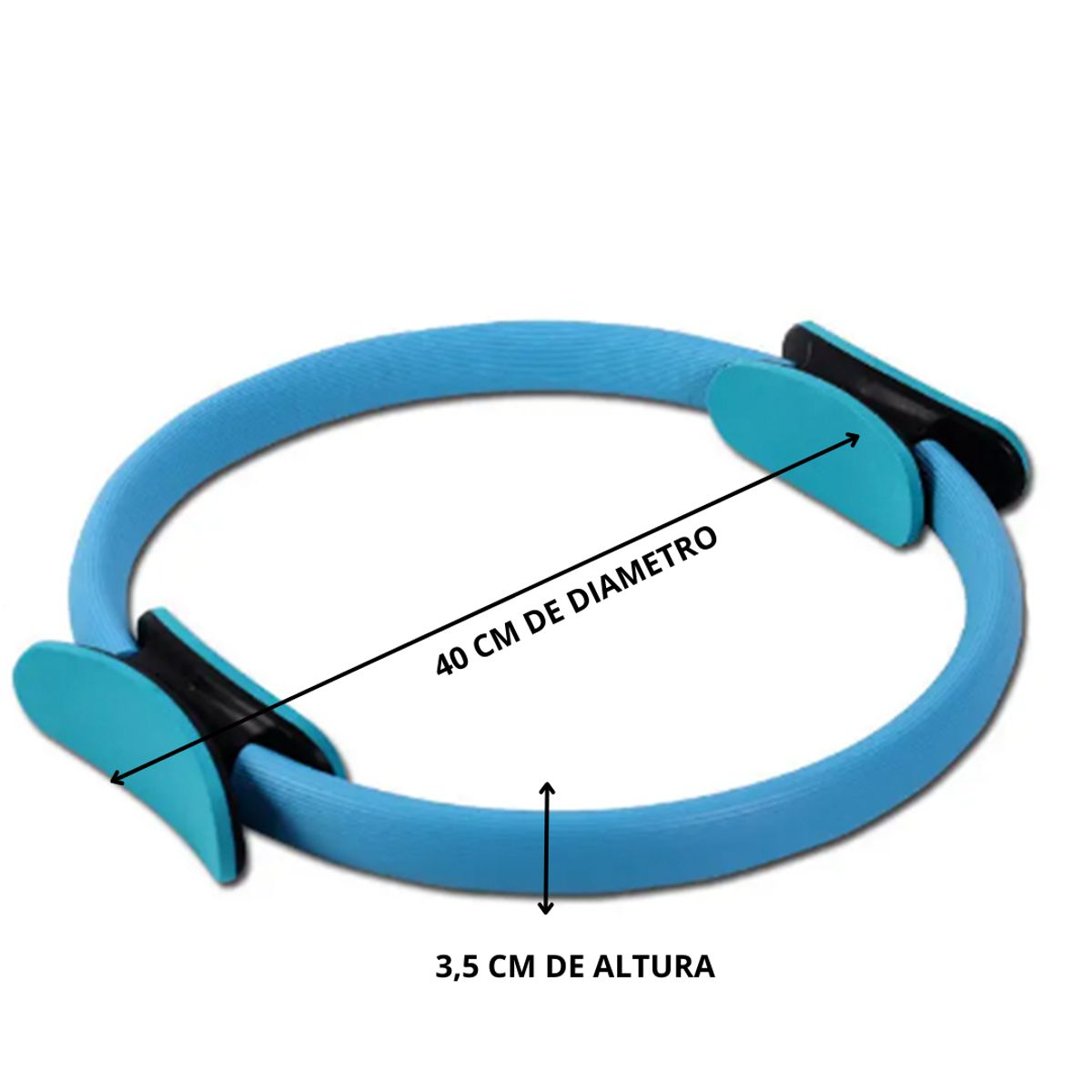 GENERICO - Aro Anillo mágico de pilates Yoga Celeste