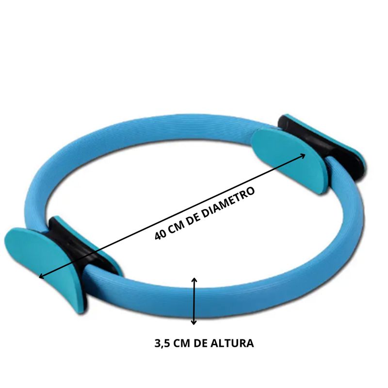 GENERICO - Aro de pilates Yoga Celeste