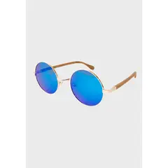 NIBA - Lentes De Sol Varilla Madera Calabocillos Azul