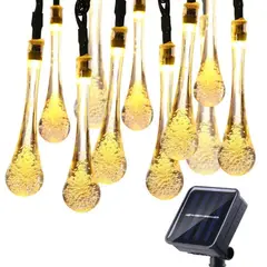 GENERICO - Guirnalda Solar Gotas Gotitas Luces Led Decoracion Jardin