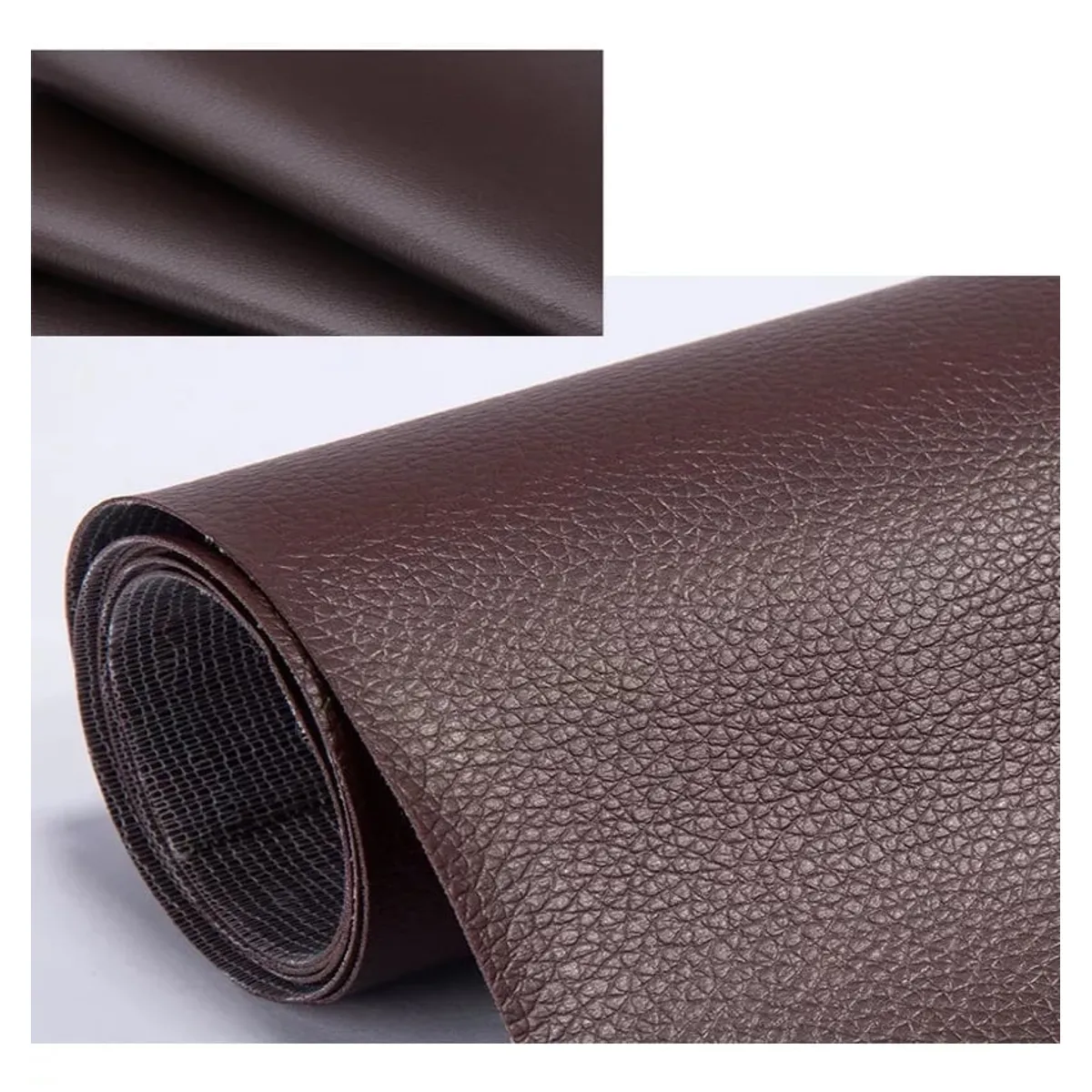 KUANGYE - Parche Adhesivo Cuero Impermeable 50x137 Marrón Sofás Reparación