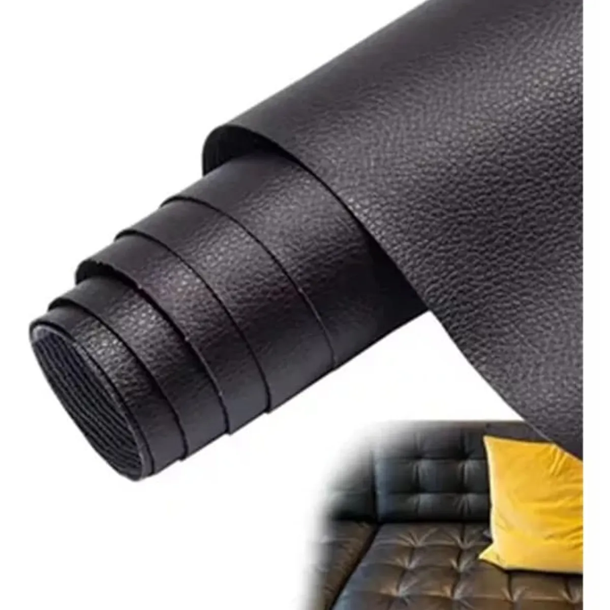 KUANGYE - Parche Adhesivo Cuero Impermeable 50x137 Café Sofás Reparación