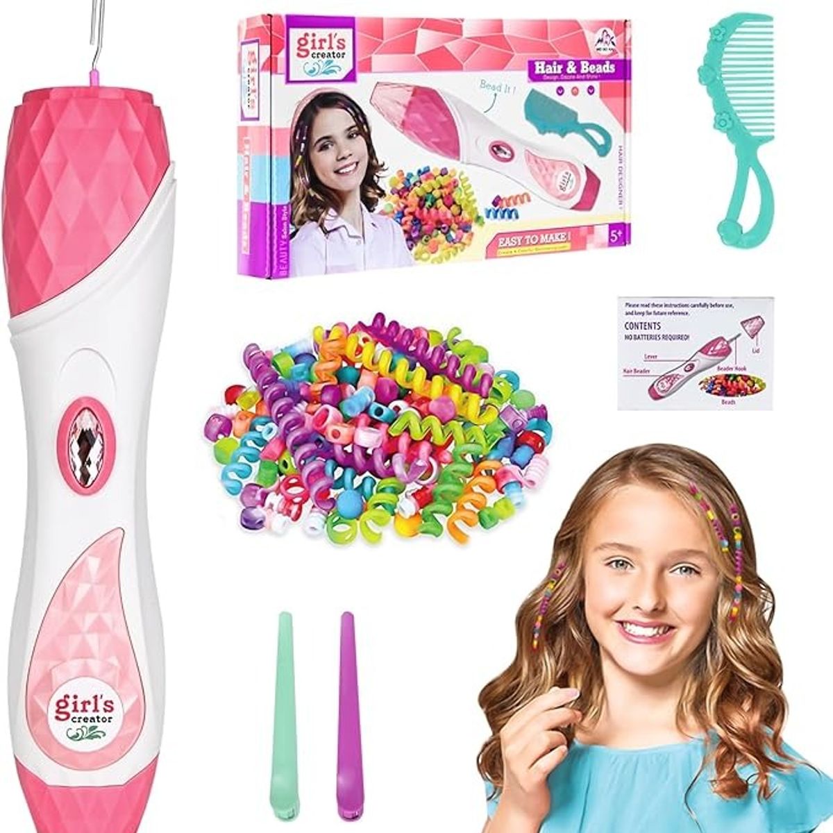 GENERICO - Juego Para Niñas Hacer Trenzas Cabello Pelo Infantil