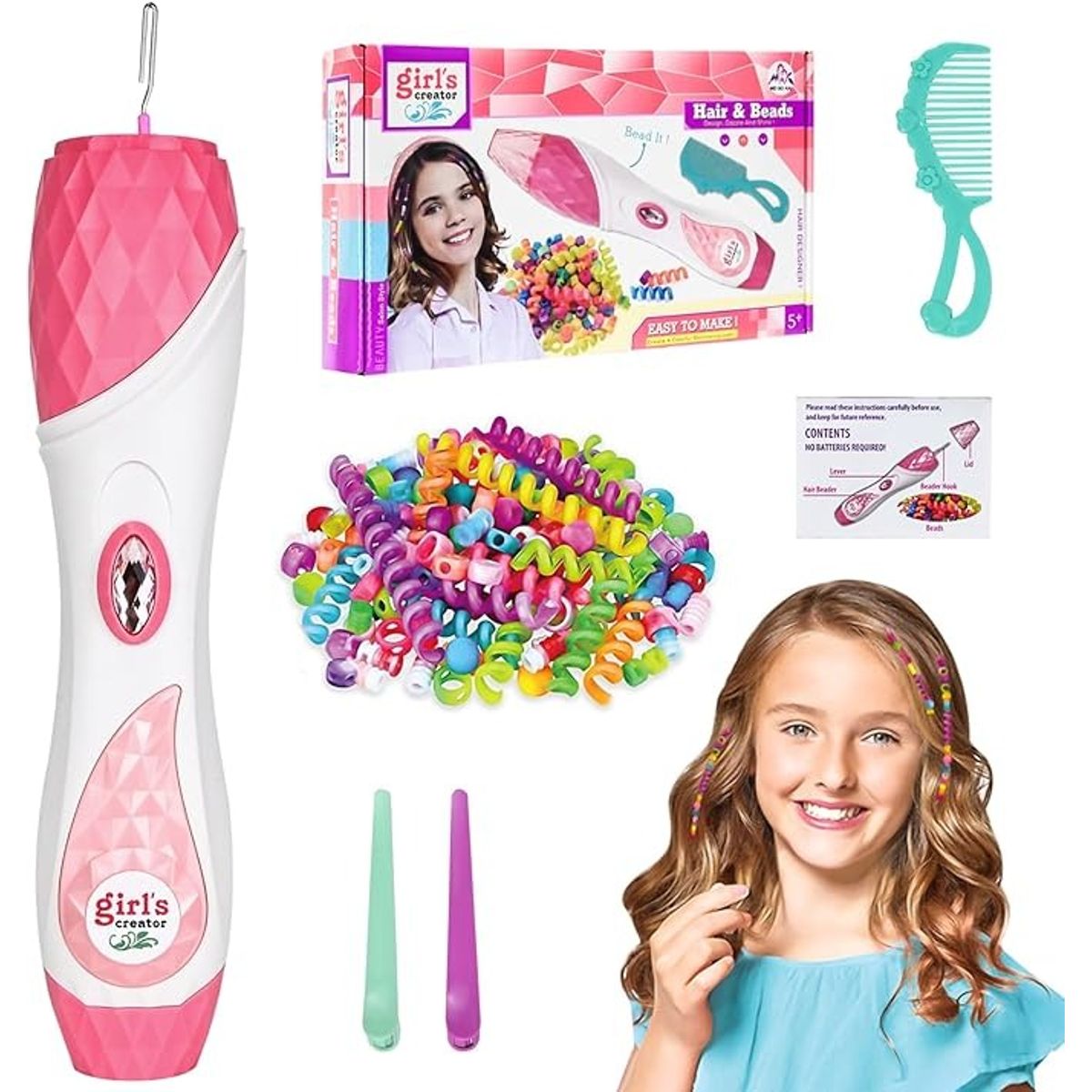 GENERICO - Juego Para Niñas Hacer Trenzas Cabello Pelo Infantil