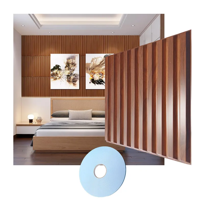 MERCAR RAY - Wall Panel Decorativo 3D PVC Nogal 3m² 12 paneles 50x50cm