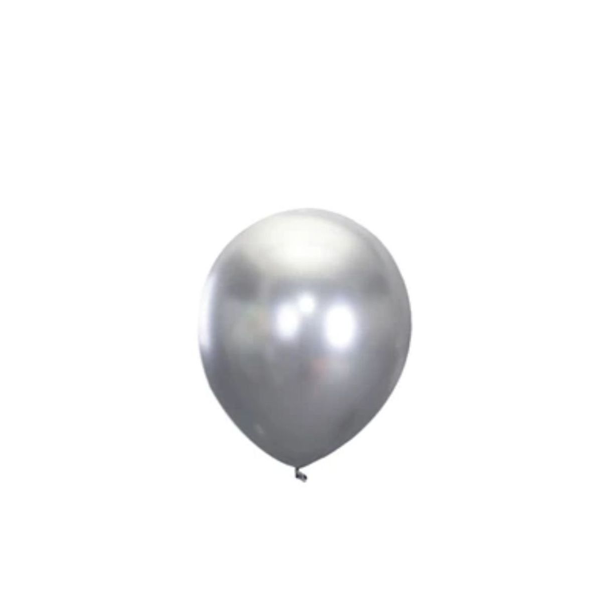 GENERICO - Globos De Latex Cromado Plateado 5pcs 30cm