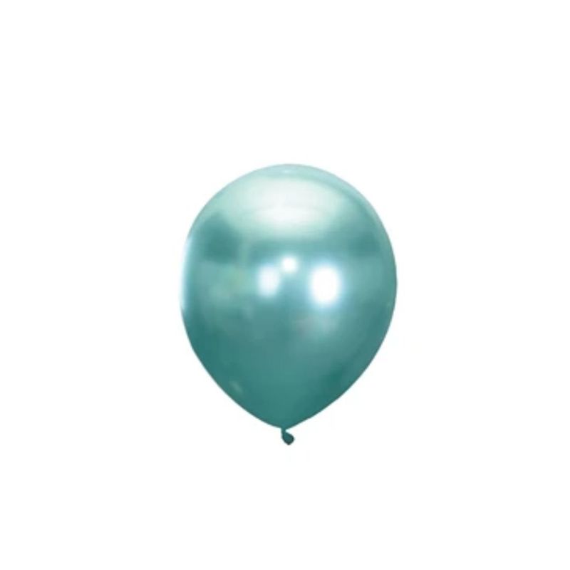 GENERICO - Globos De Latex Cromado Verde 5pcs 30cm