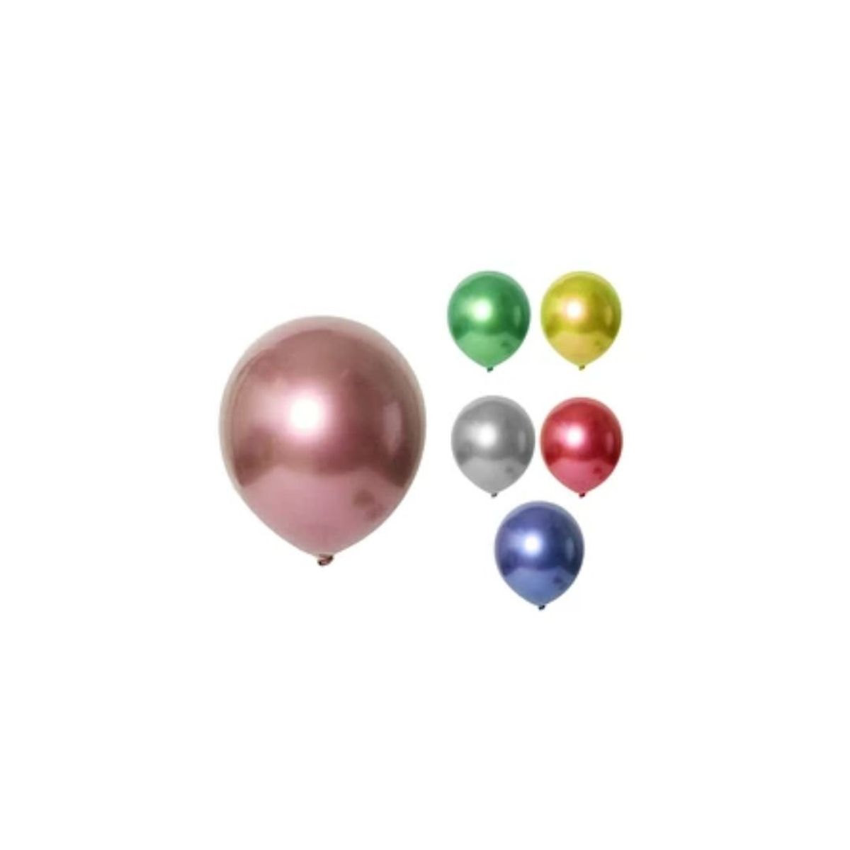 GENERICO - Globos Cromados 25pcs 23cm Colores Surtidos