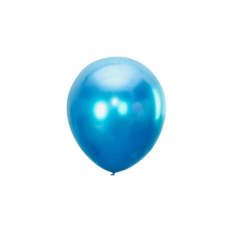 GENERICO - Globos Cromados Azul 15cm 25pcs