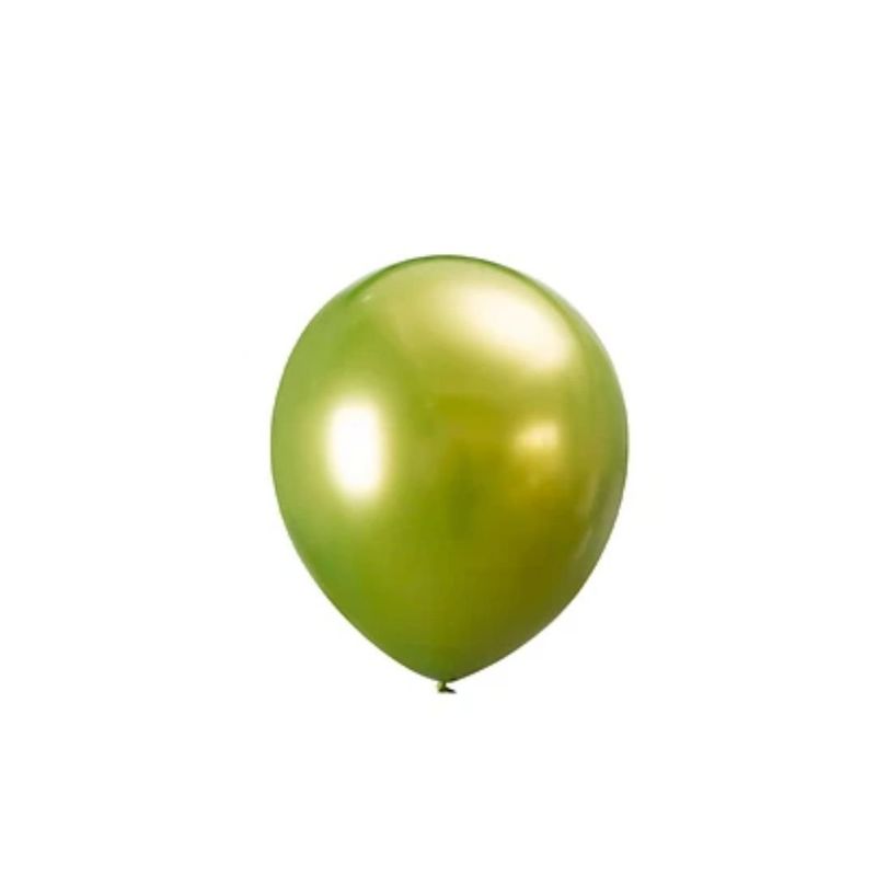 GENERICO - Globos Cromados Verde 15cm 25pcs