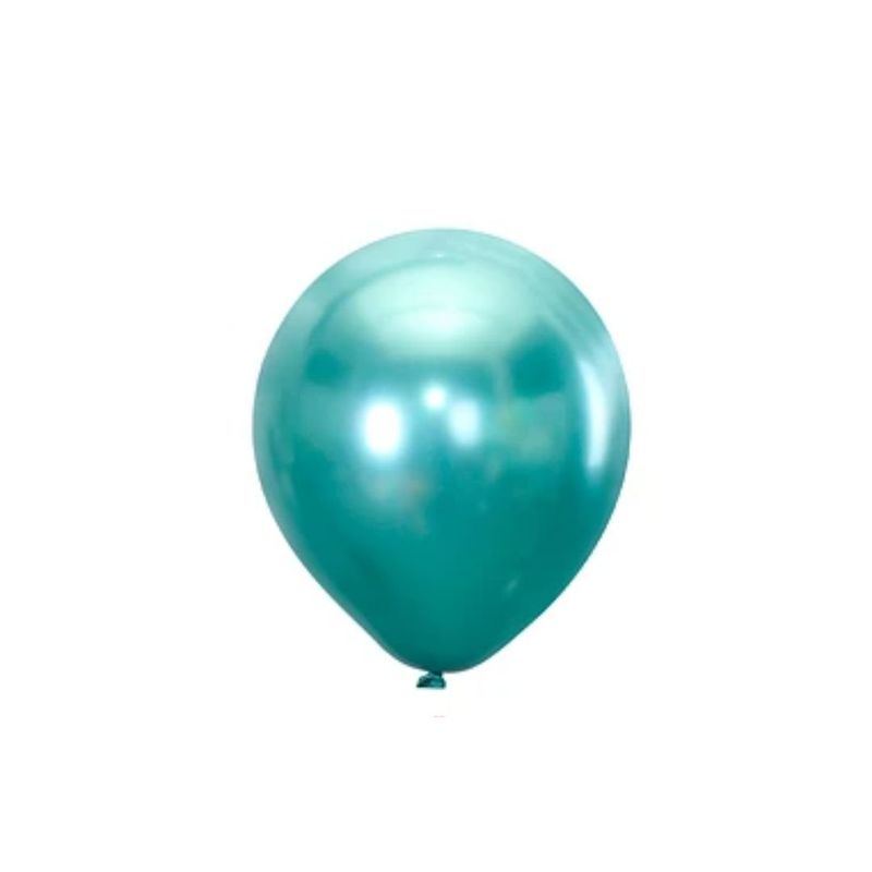 GENERICO - Globos Cromados Verde 10pcs 25cm