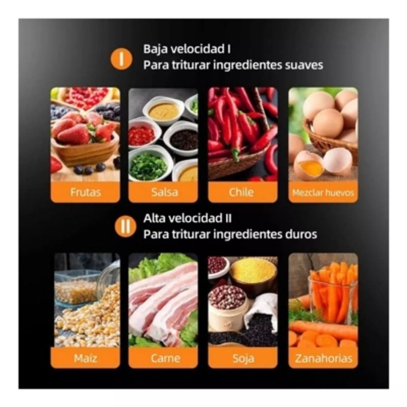 GENERICO - Picadora Moledora Eléctrica Carnes Verduras Fruta 3l Negro