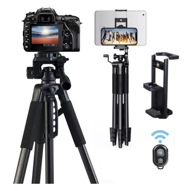 EVEREEN - Trípode Celular Cámara Portátil Aluminio 170cm + Control Bt-